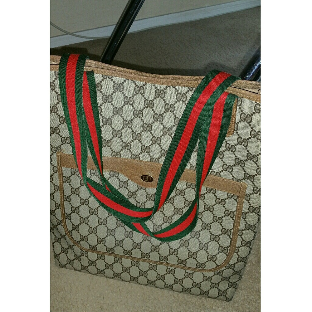 Authentic Vintage Gucci GG Canvas Monogram Tote